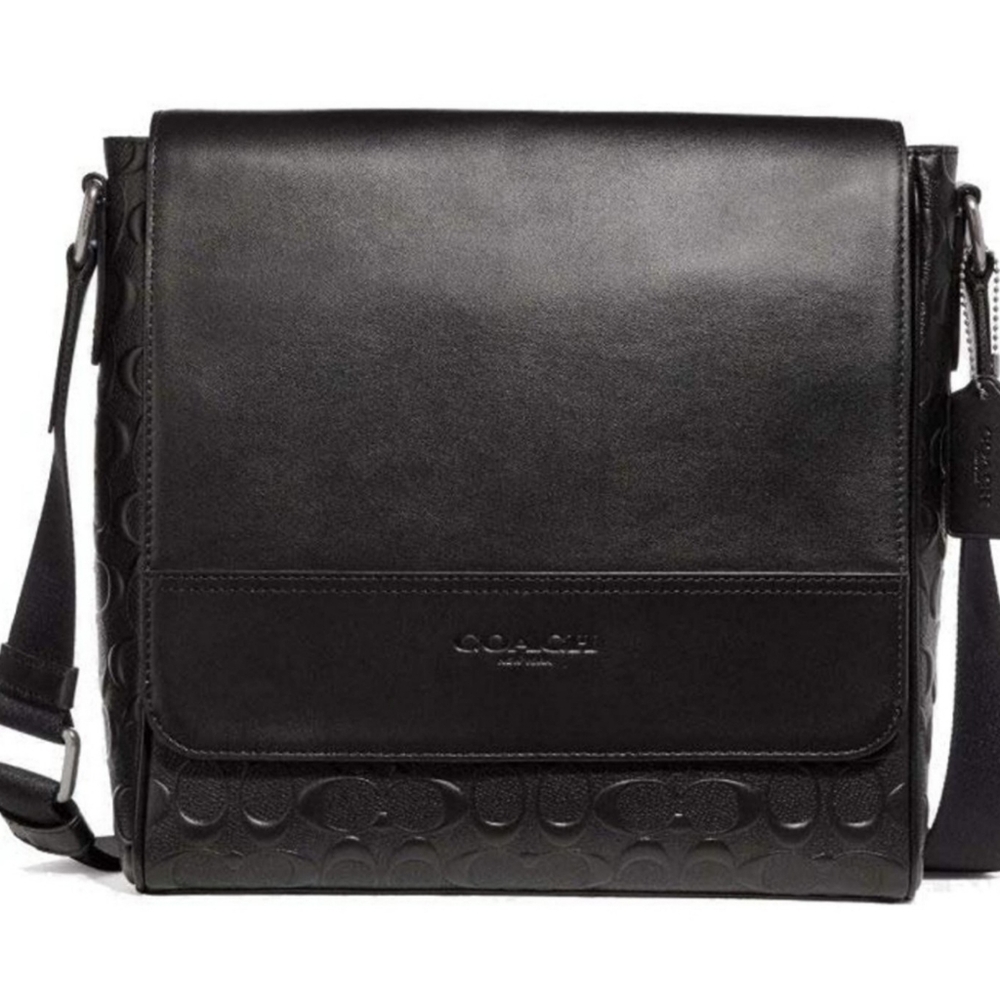 "New" Coach Houston Map Bag In Signature Leather 4006